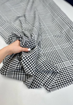 Ткани Италии Чёрн клетка Сорочечная ткань 