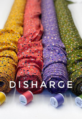 Штапель DISCHARGE Мелкие цветы DISCHARGE