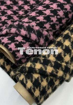 Пальтовая ткань TENON гусиная лапка С рисунком