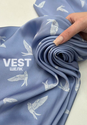 Шелк VEST Птички Шелк искусственный