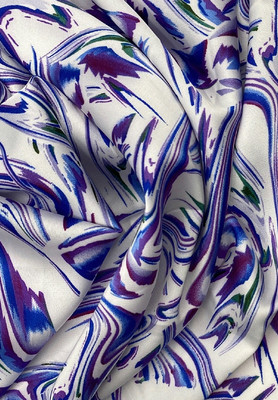 Шелк искусственный COLLE Акварельная абстракция COLLE