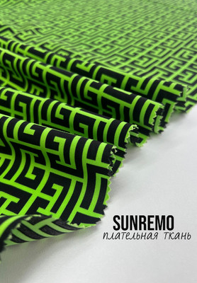 Плательная ткань SUNREMO геометрия Принтованные