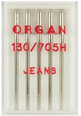 Иглы для джинсы ORGAN Коричневые тюльпаны на бежевом