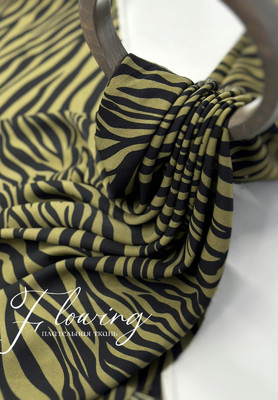 Плательная ткань FLOWING Зебра FLOWING