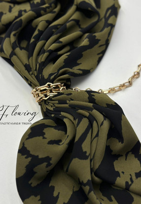 Плательная ткань FLOWING Леопардовые пятна FLOWING