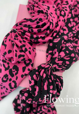 Плательная ткань FLOWING Леопард FLOWING