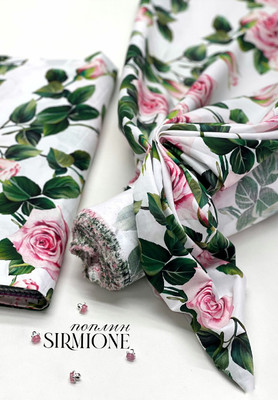 Поплин SIRMIONE Розы SIRMIONE