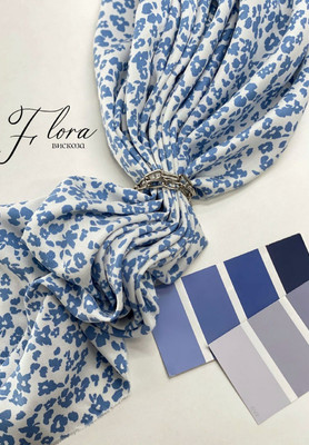 Вискоза FLORA Абстрактные цветочки new