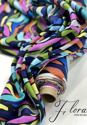 Вискоза FLORA Абстракция Каталог тканей