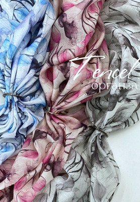 Органза TENCEL Тюльпаны TENCEL