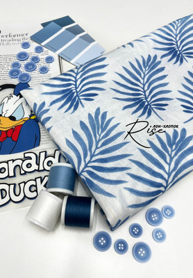 Лён-хлопок RISE Листья RISE