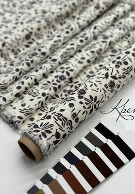 Креп Италия Мелкий рисунок Италия