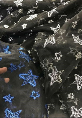 Органза Звезды КРУЖЕВО