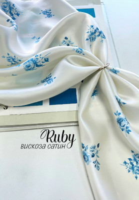 Вискоза-сатин RUBY Розочки RUBY