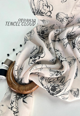 Органза TENCEL CLOUD Цветы Каталог тканей