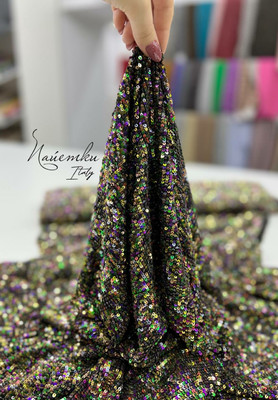 Пайетки на шифоне Италия Пайетки