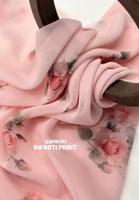 Шифон INFINITI PRINT Розы Эксклюзивно в RUNATEX