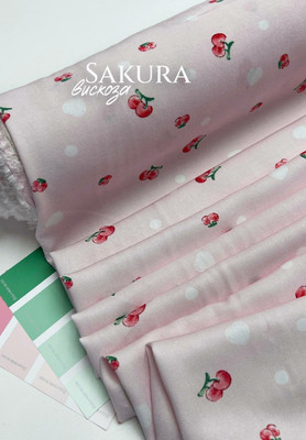 Вискоза SAKURA Вишенки SAKURA