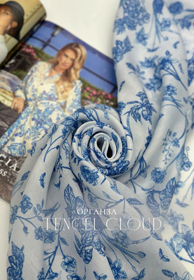 Органза TENCEL CLOUD Цветы TENCEL CLOUD