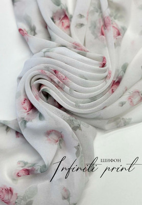 Шифон INFINITI PRINT Розы INFINITI PRINT