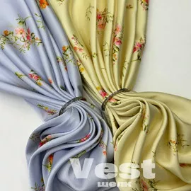 Шелк искусственный VEST Цветочки Ткани от А до Я