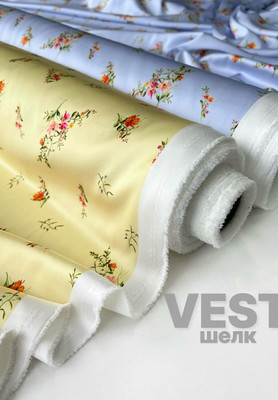 Шелк искусственный VEST Цветочки Шелк искусственный