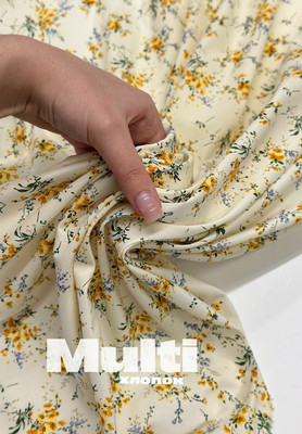 Хлопок Multi Жёлтые букетики MULTI