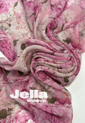 Шифон JELLA Крупные пионы JELLA