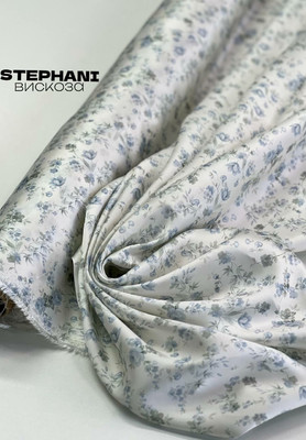 Вискоза STEPHANI Голубые цветочки STEPHANI