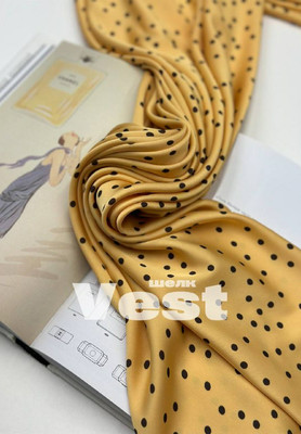 Шелк Vest Шоколадный горошек Шелк искусственный