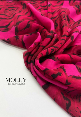 Вискоза MOLLY Абстрактные розы MOLLY
