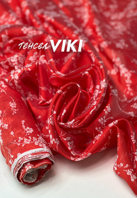 Тенсел VIKI Белые веточки Принтованный