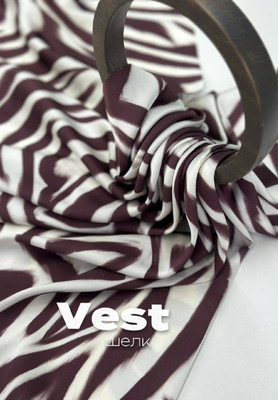 Шелк Vest Шоколадная зебра Шелк искусственный