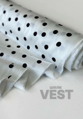 Шелк Vest горошины Принтованный
