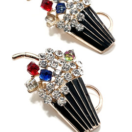 G/Чёрный+Стразы 4,5х2,5см 1 G/Чёрный+Стразы 4,5х2,5см 1