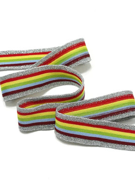 Лампас трикотажный 25мм Красный/Белый/Синий