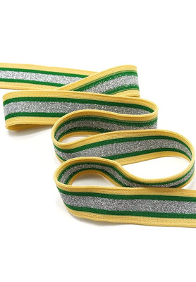 Лампас трикотажный 25мм Красный+Белый