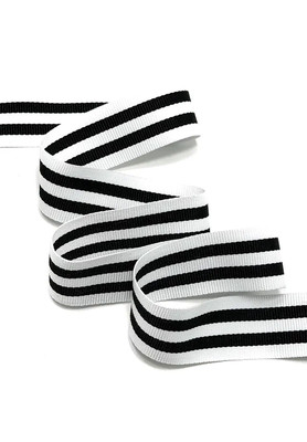 Лампас рубчик 25мм КРЕМ/СЕРЕБРО