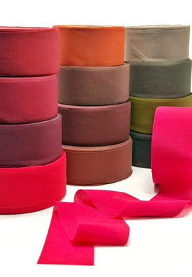 Косая бейка Италия 40мм Т.Синий