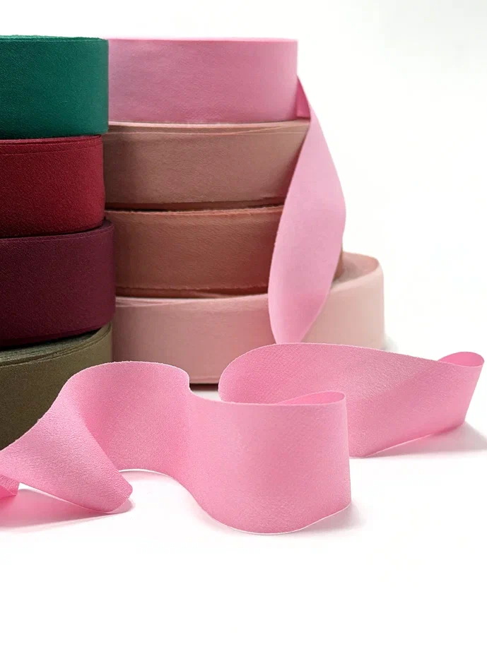 Косая бейка 27мм креп-шелк Италия 1