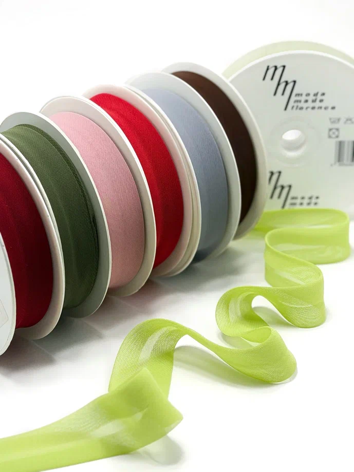 Косая бейка 25мм шифон Италия 1