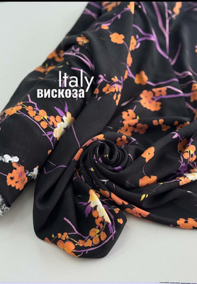 Вискоза Цветы Магазин тканей RUNA TEX - оптом и в розницу