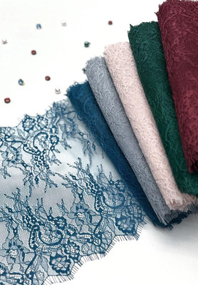 Кружево шантильи #24 23см Айвори на черном