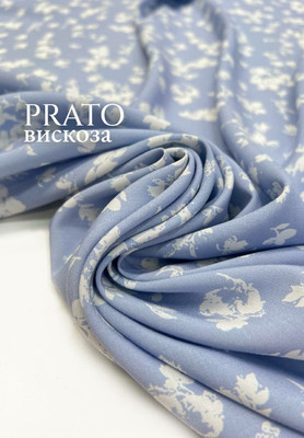 Вискоза PRATO белые цветы Магазин тканей RUNA TEX - оптом и в розницу
