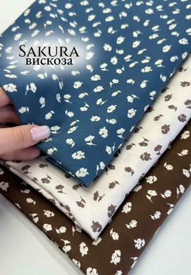 Вискоза SAKURA бутоны Магазин тканей RUNA TEX - оптом и в розницу