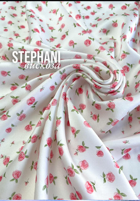 Вискоза STEPHANI Рисунок розочки Магазин тканей RUNA TEX - оптом и в розницу