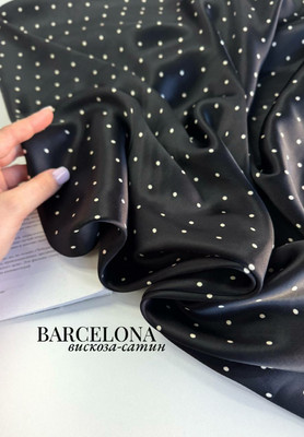 Вискоза-сатин BARCELONA кремовое пшено Магазин тканей RUNA TEX - оптом и в розницу