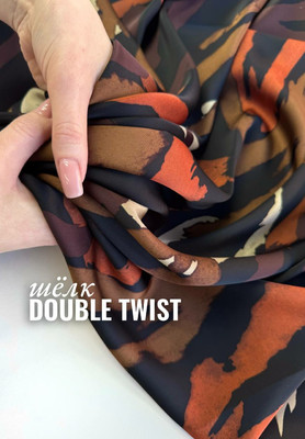 Шелк DOUBLE TWIST крупные абстрактные мазки DOUBLE TWIST