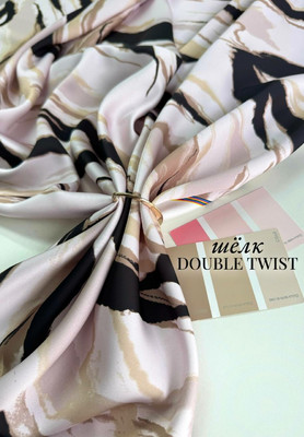 Шелк DOUBLE TWIST абстракция мрамор Магазин тканей RUNA TEX - оптом и в розницу