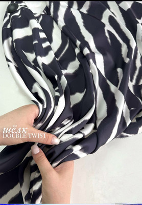 Шелк DOUBLE TWIST абстракция крупная Магазин тканей RUNA TEX - оптом и в розницу